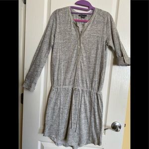 Vince Linen Henley Linen shirt Dress